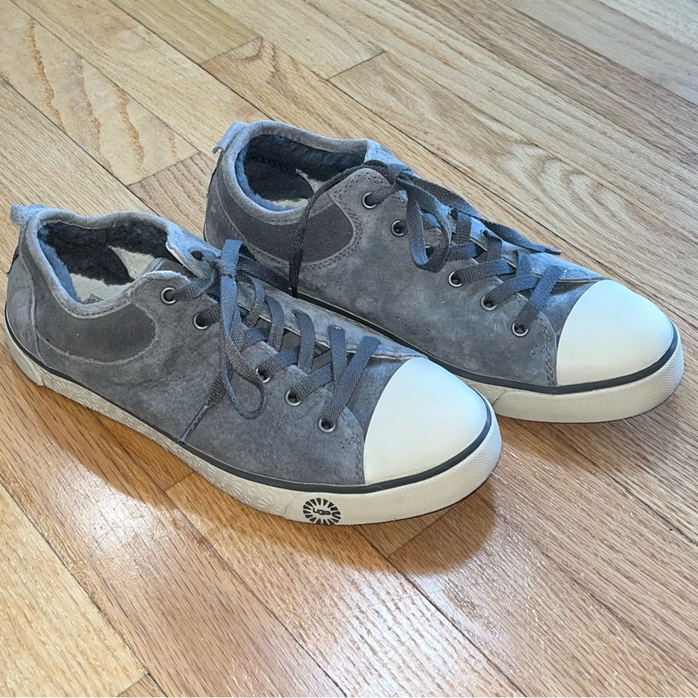 UGG Gray Suede Low-Top Sneakers